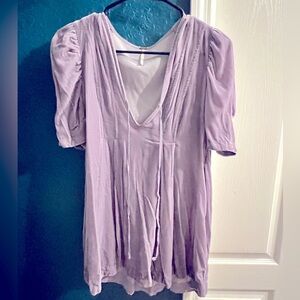 Free People lavender velvet top